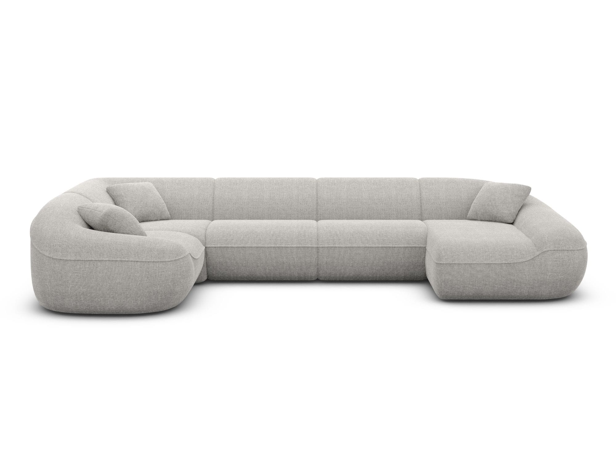 XL Stoff Wohnlandschaft Solmare U-Form Graphite