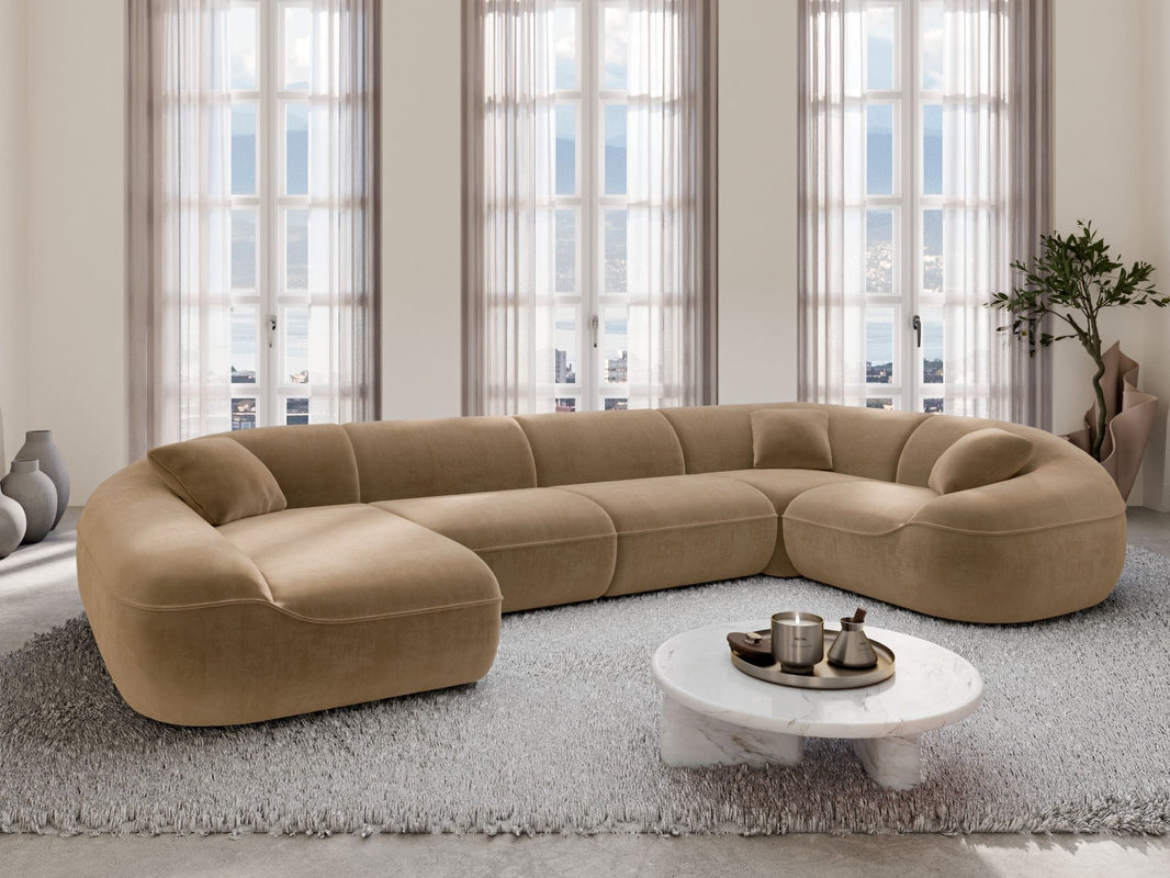 XL Stoff Wohnlandschaft Solmare U-Form