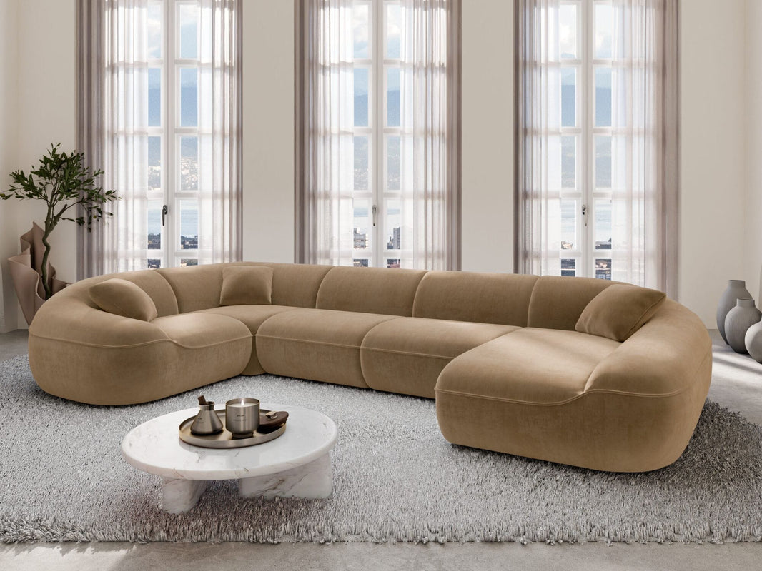 XL Stoff Wohnlandschaft Solmare U-Form