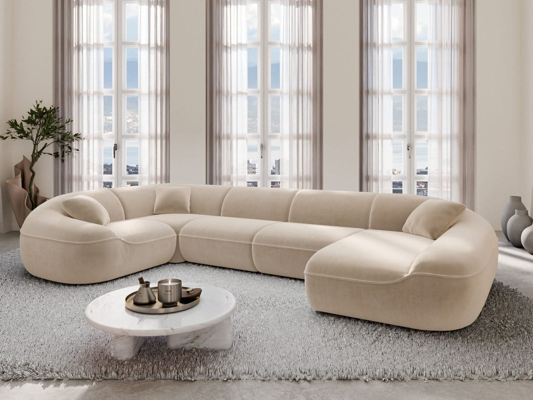 XL Stoff Wohnlandschaft Solmare U-Form