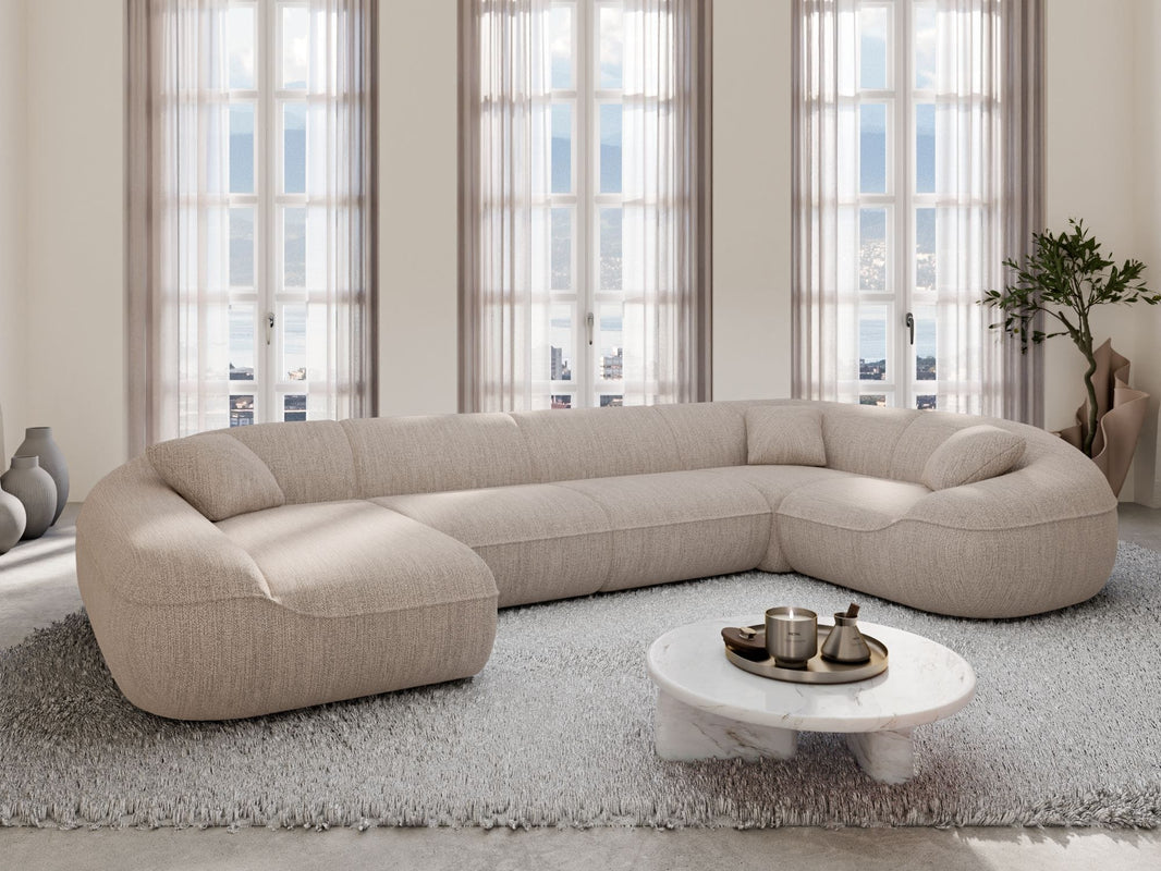 XL Stoff Wohnlandschaft Solmare U-Form