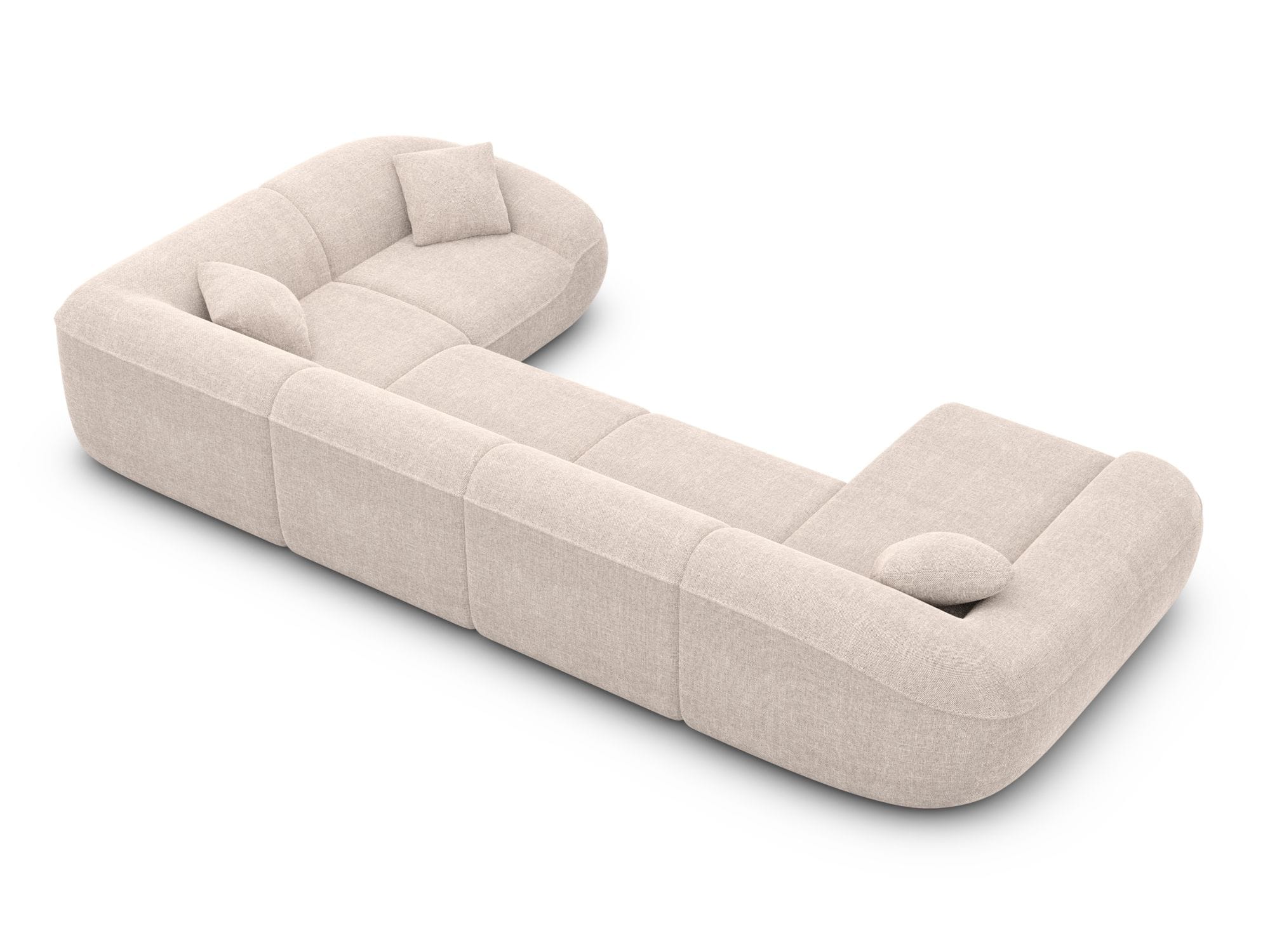 XL Stoff Wohnlandschaft Solmare U-Form Beige