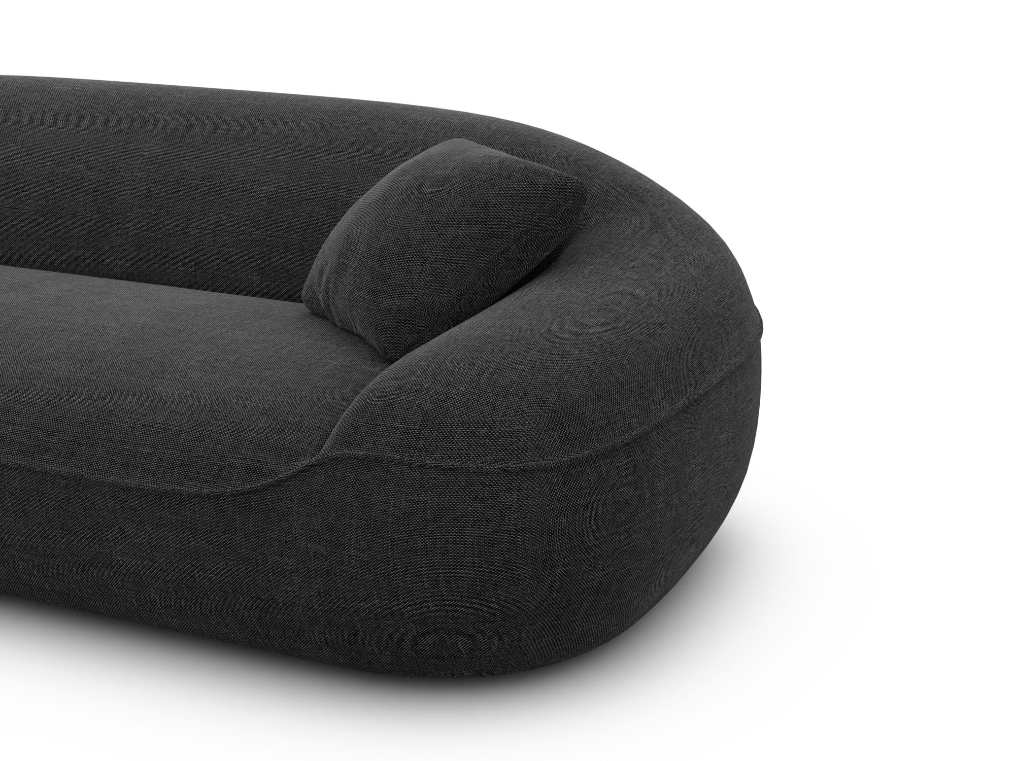XXL Stoff Wohnlandschaft Solmare U-Form Schwarz