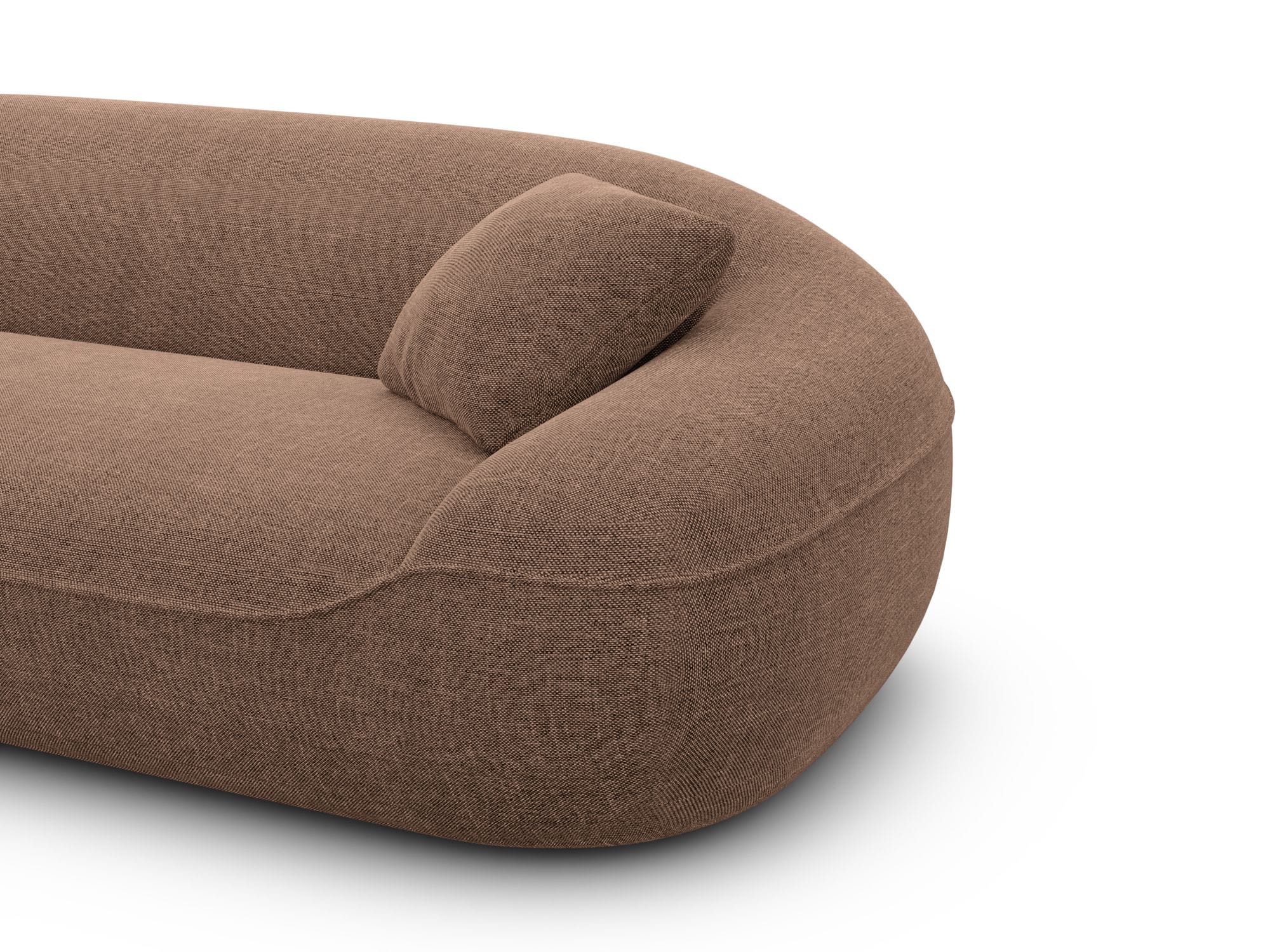 XXL Stoff Wohnlandschaft Solmare U-Form Braun