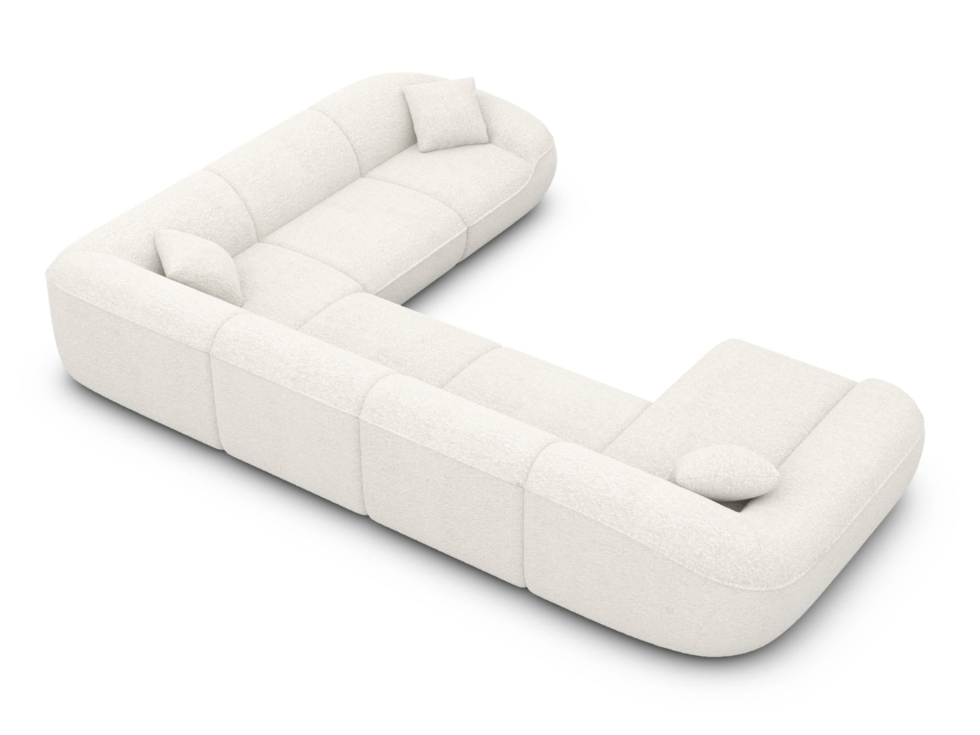 XXL Stoff Wohnlandschaft Solmare U-Form Weiß