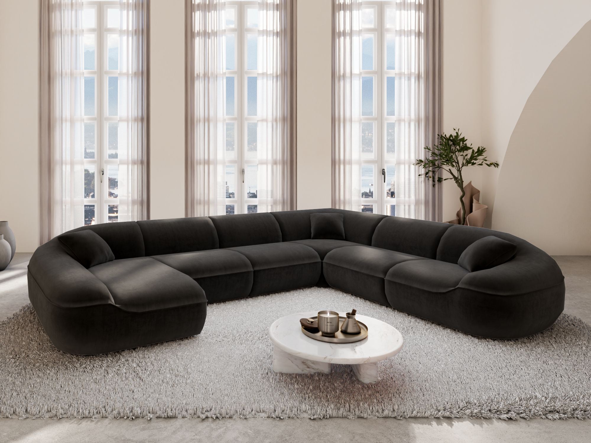 Polster Wohnlandschaft Solmare XXL U-Form