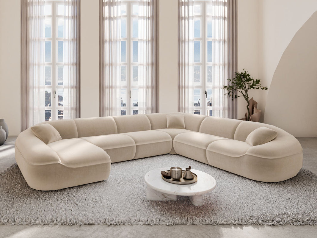 XXL Stoff Wohnlandschaft Solmare U-Form