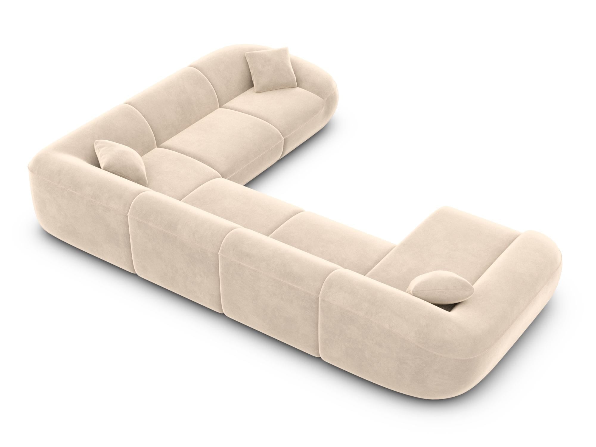 XXL Stoff Wohnlandschaft Solmare U-Form creme