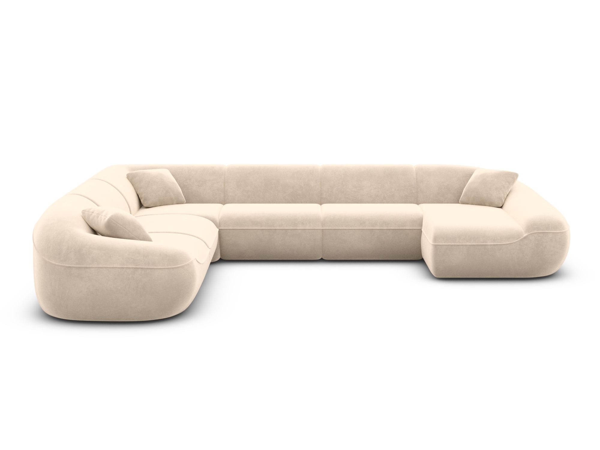 XXL Stoff Wohnlandschaft Solmare creme