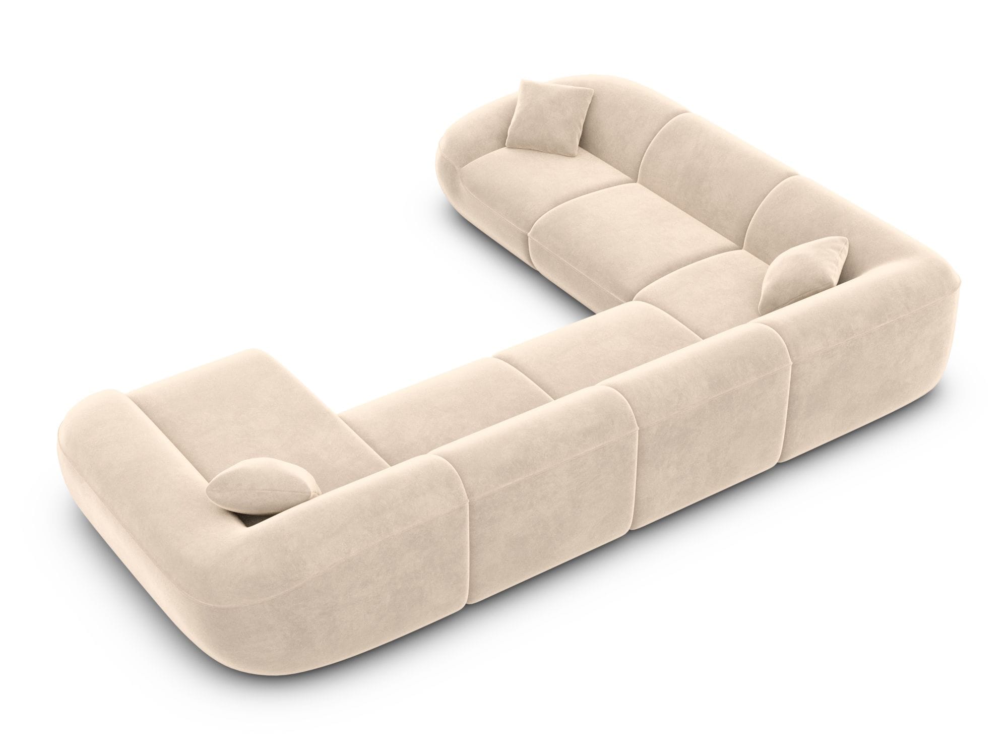 XXL Stoff Wohnlandschaft Solmare creme