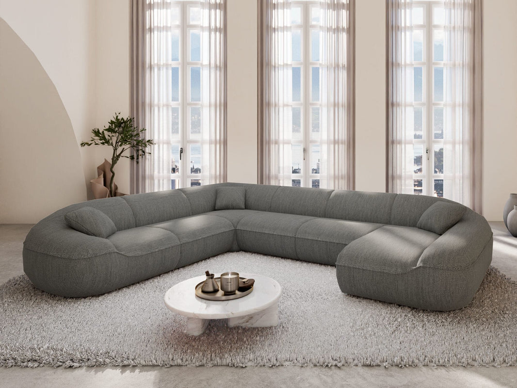 XXL Stoff Wohnlandschaft Solmare U-Form