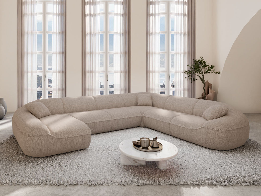 XXL Stoff Wohnlandschaft Solmare U-Form
