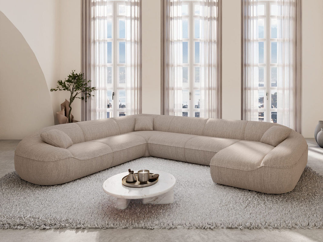 XXL Stoff Wohnlandschaft Solmare U-Form
