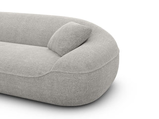 Ecksofa Solmare L-Form aus Stoff Hellgrau