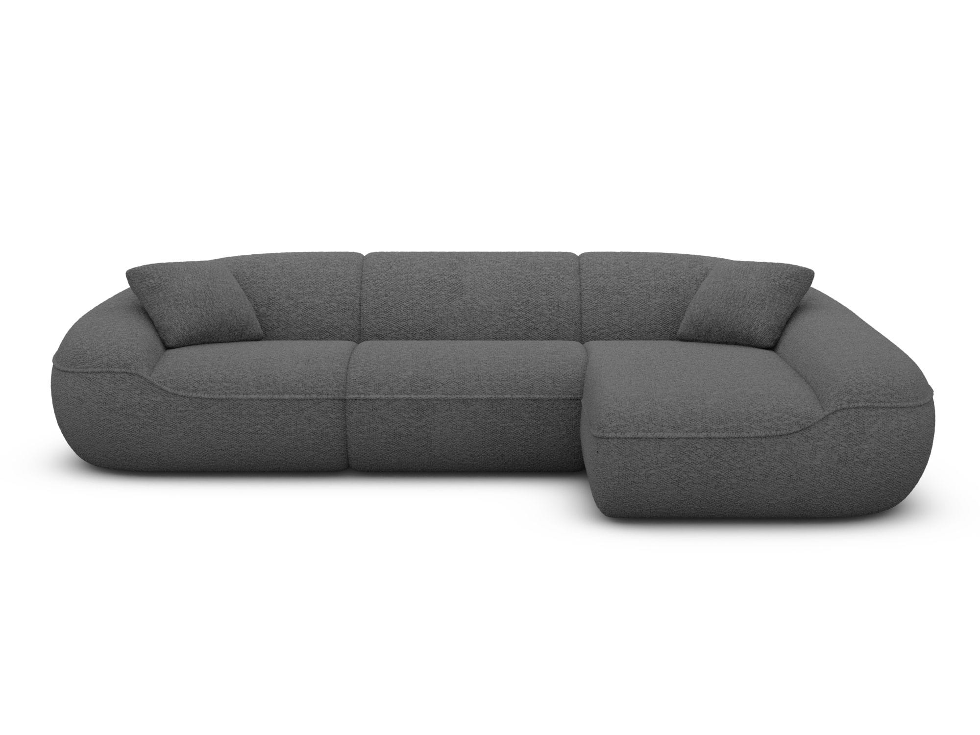 Ecksofa Solmare L Form aus Stoff graphite