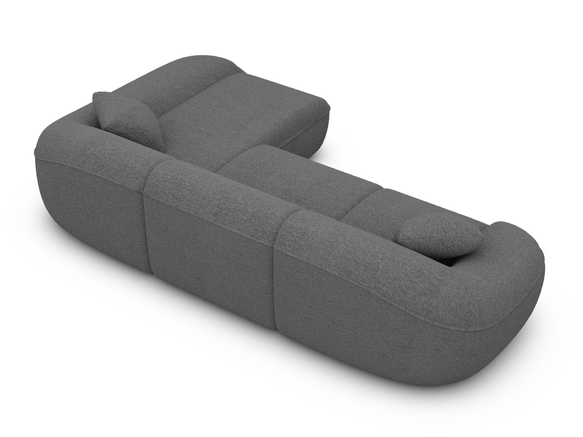 Ecksofa Solmare L Form aus Stoff graphite
