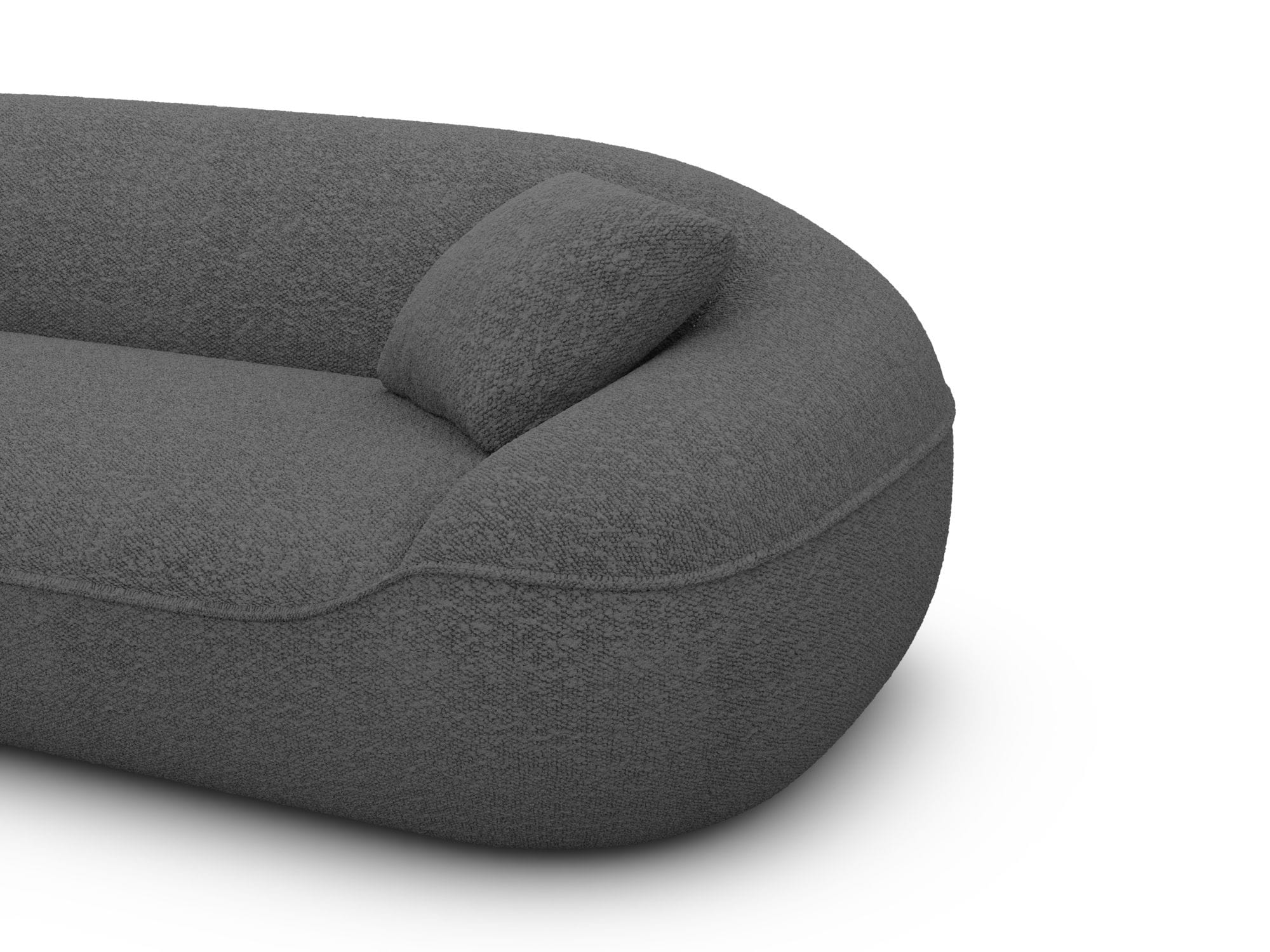 Ecksofa Solmare L Form aus Stoff graphite