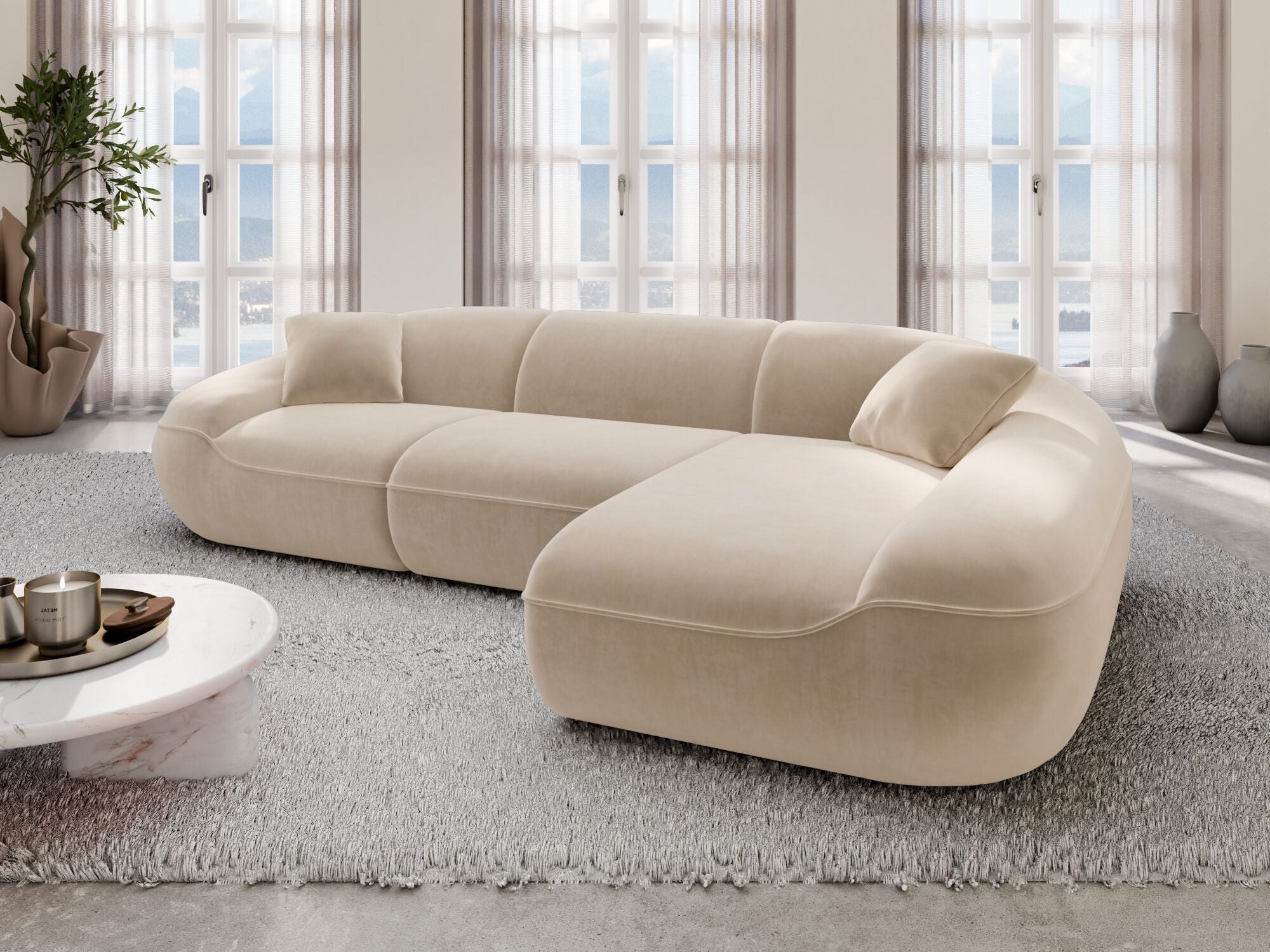 Polster Ecksofa Solmare L-Form kurz