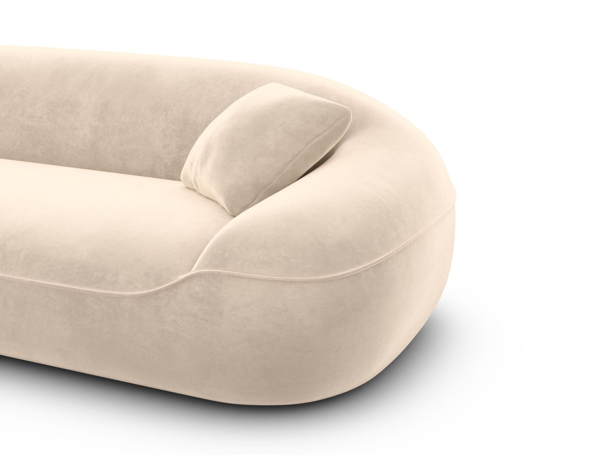 Ecksofa Solmare L-Form aus Stoff Creme