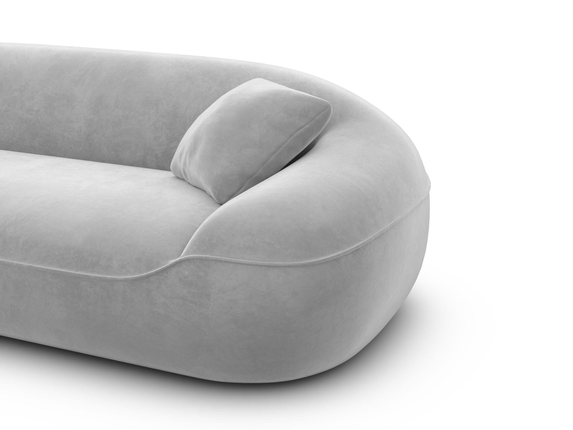 Ecksofa Solmare L Form aus Stoff hellgrau