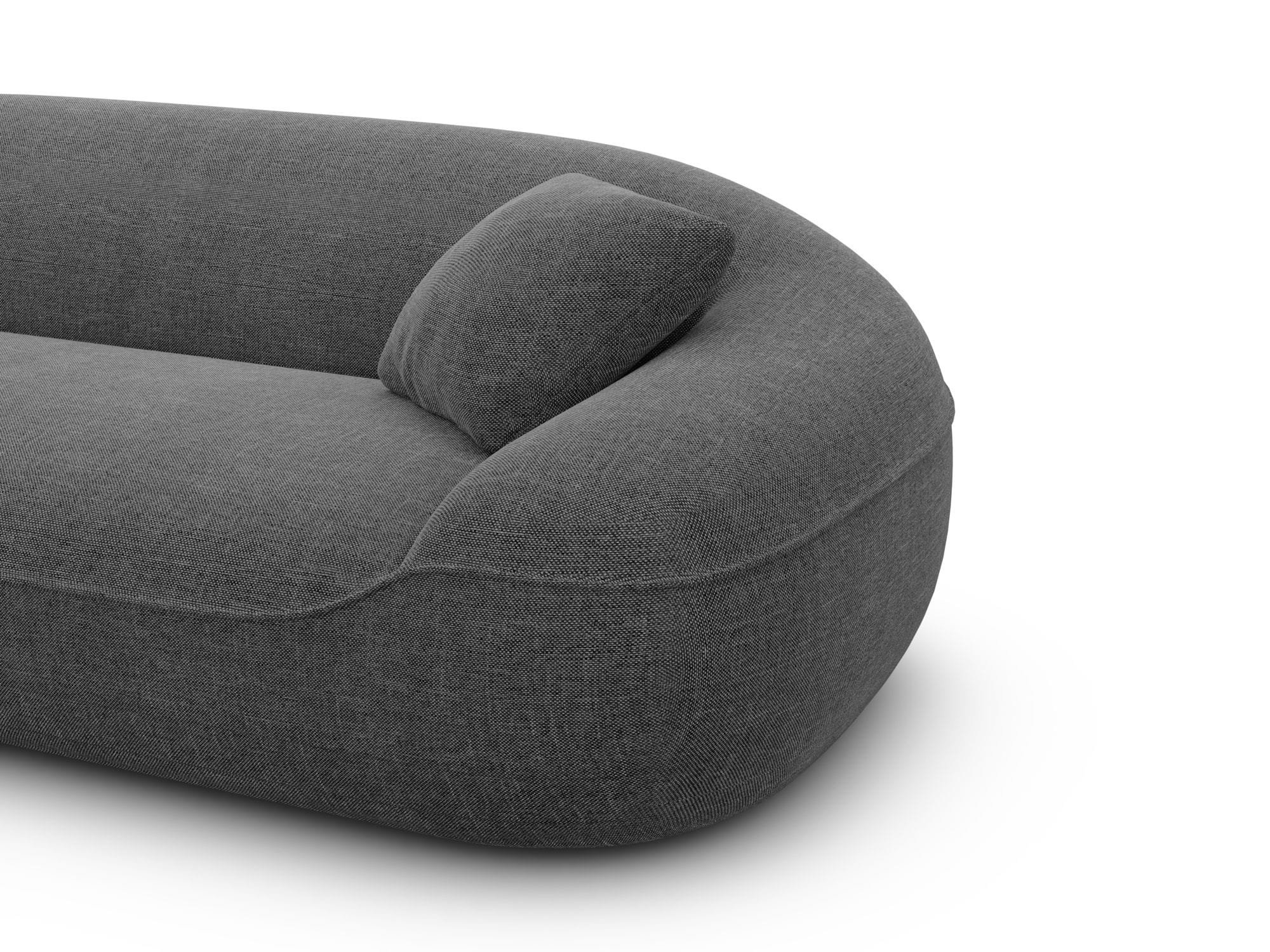 Ecksofa Solmare L-Form aus Stoff Anthrazit