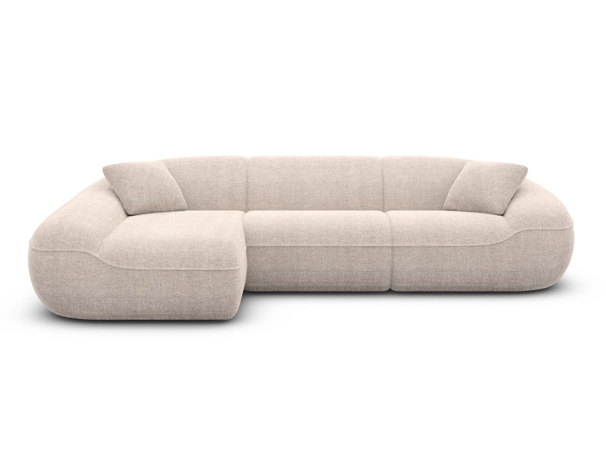 Polster Ecksofa Solmare L-Form kurz Beige