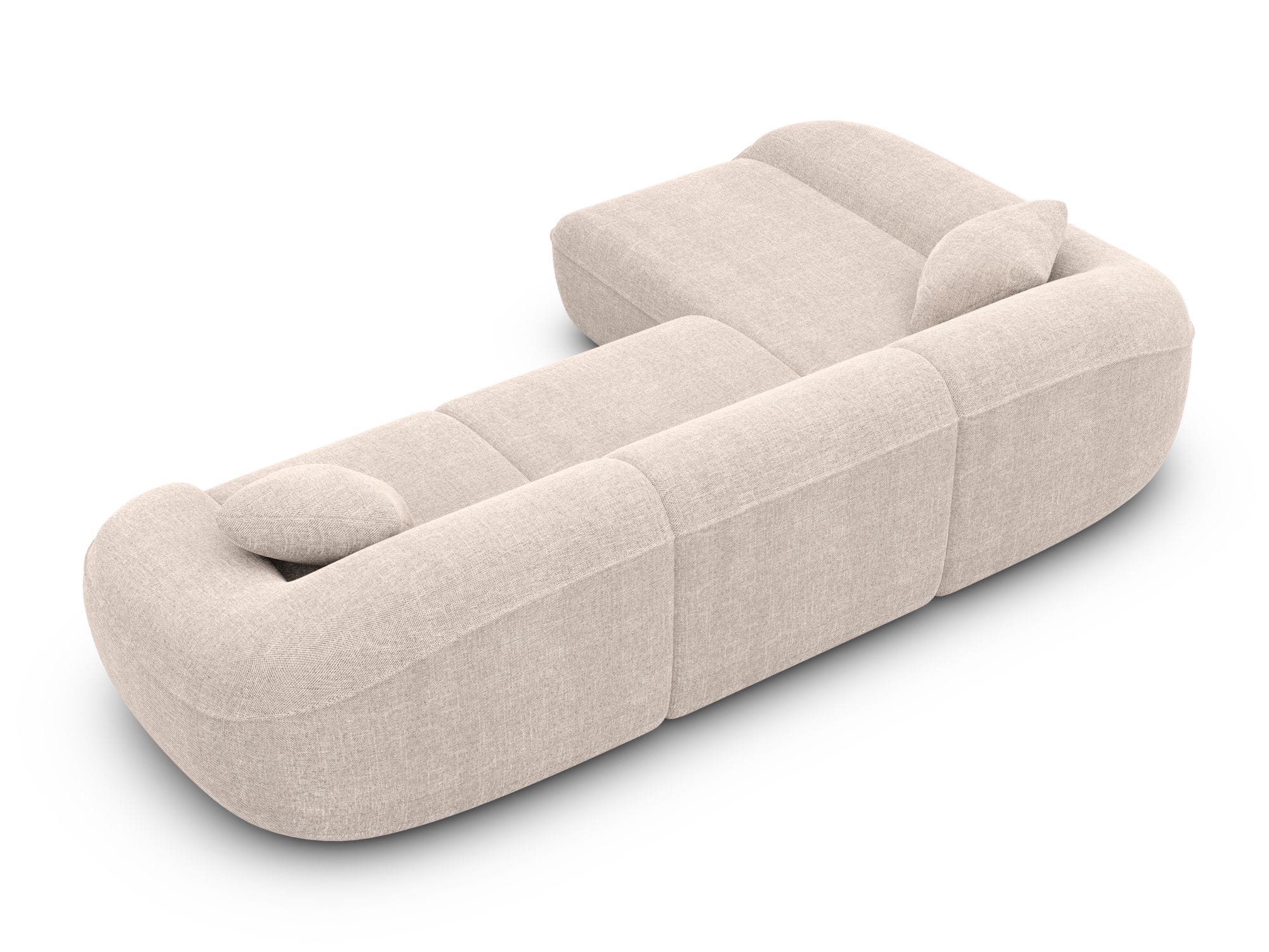 Polster Ecksofa Solmare L-Form kurz Beige