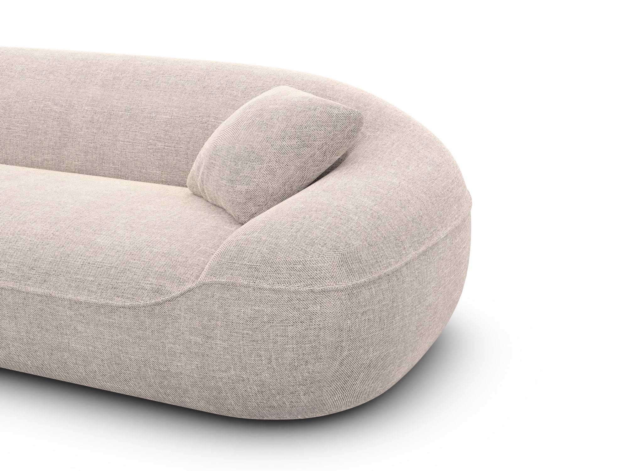Polster Ecksofa Solmare L-Form kurz Beige
