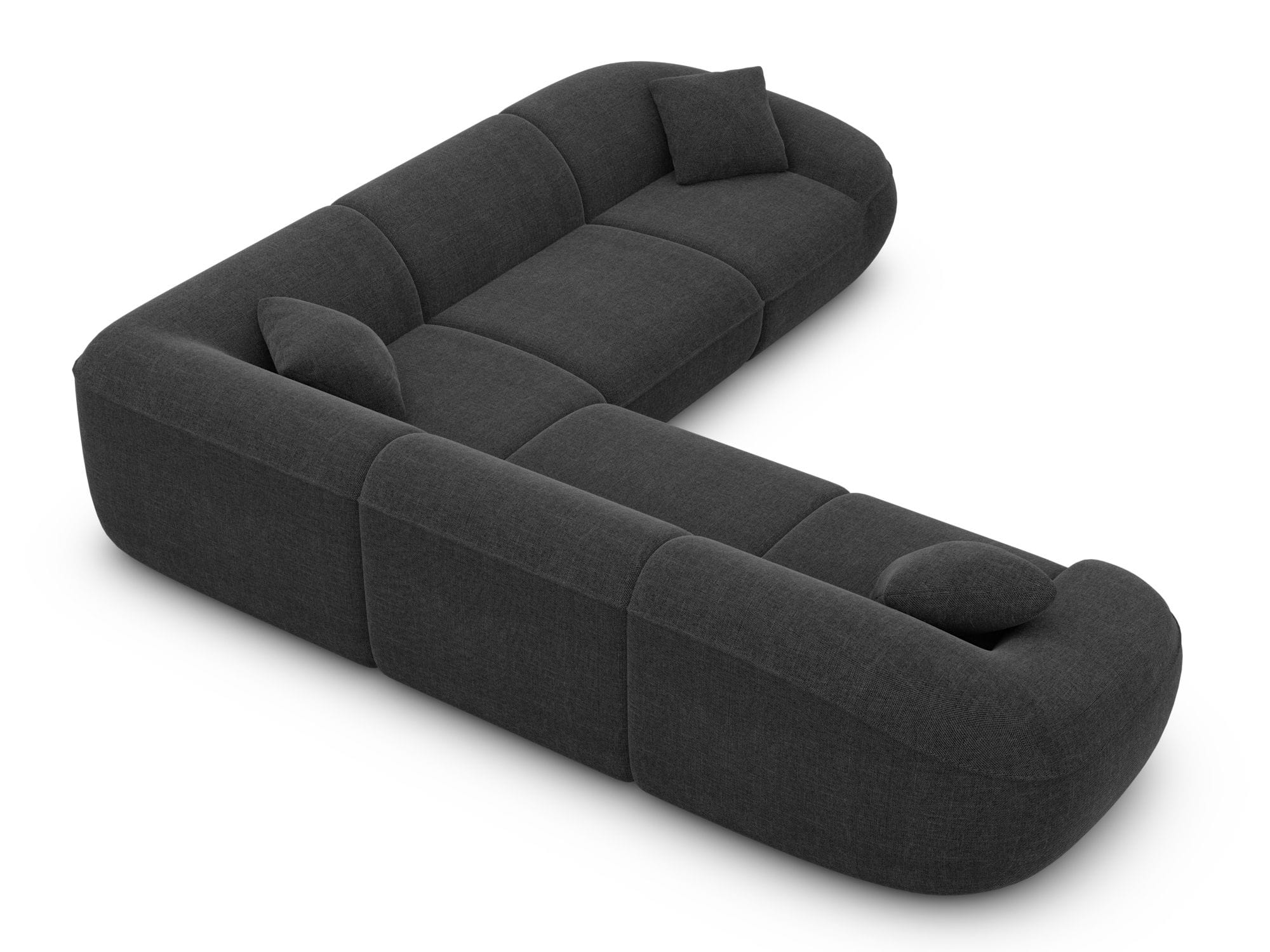 Stoff Ecksofa Solmare L-Form Schwarz