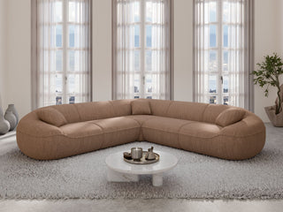 Stoff Ecksofa Solmare L-Form Braun