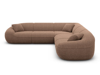 Stoff Ecksofa Solmare L-Form Braun