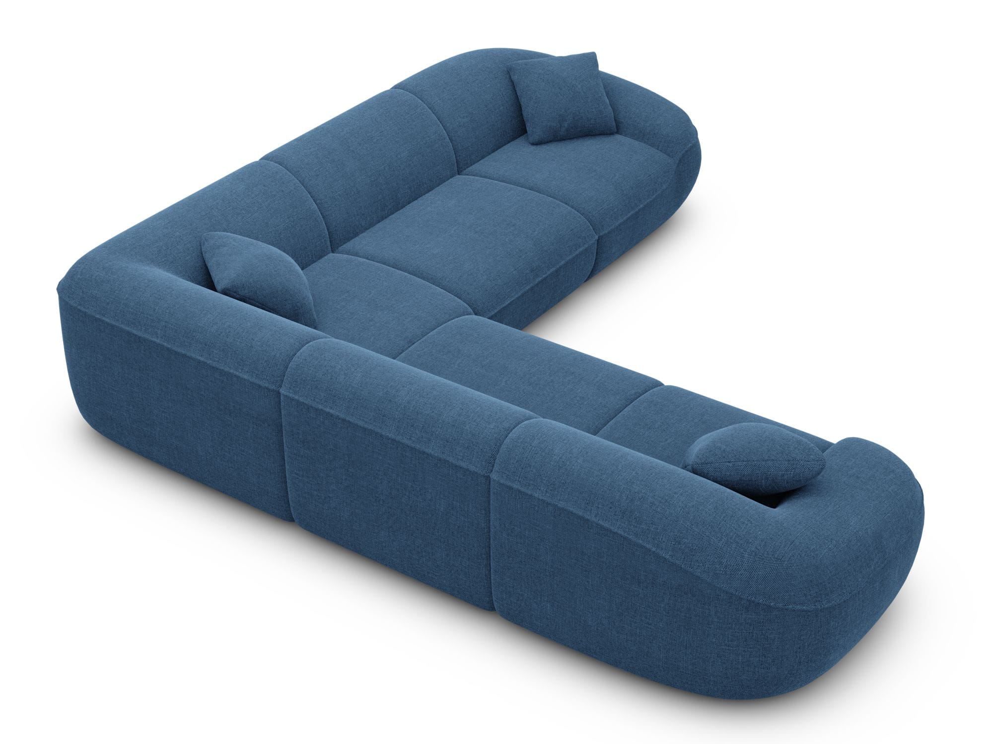 Stoff Ecksofa Solmare L Form dunkelblau