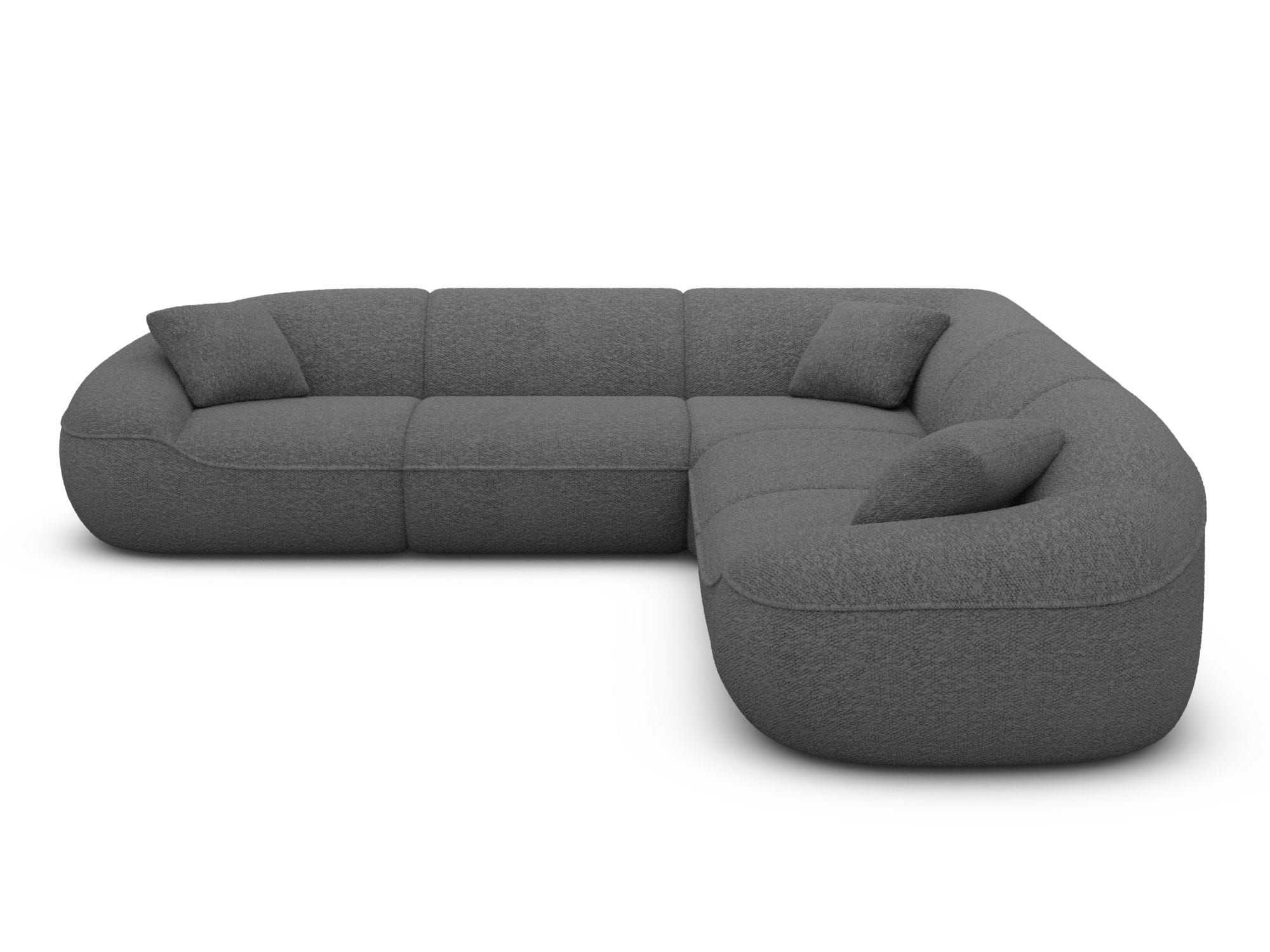 Stoff Ecksofa Solmare L-Form Graphite