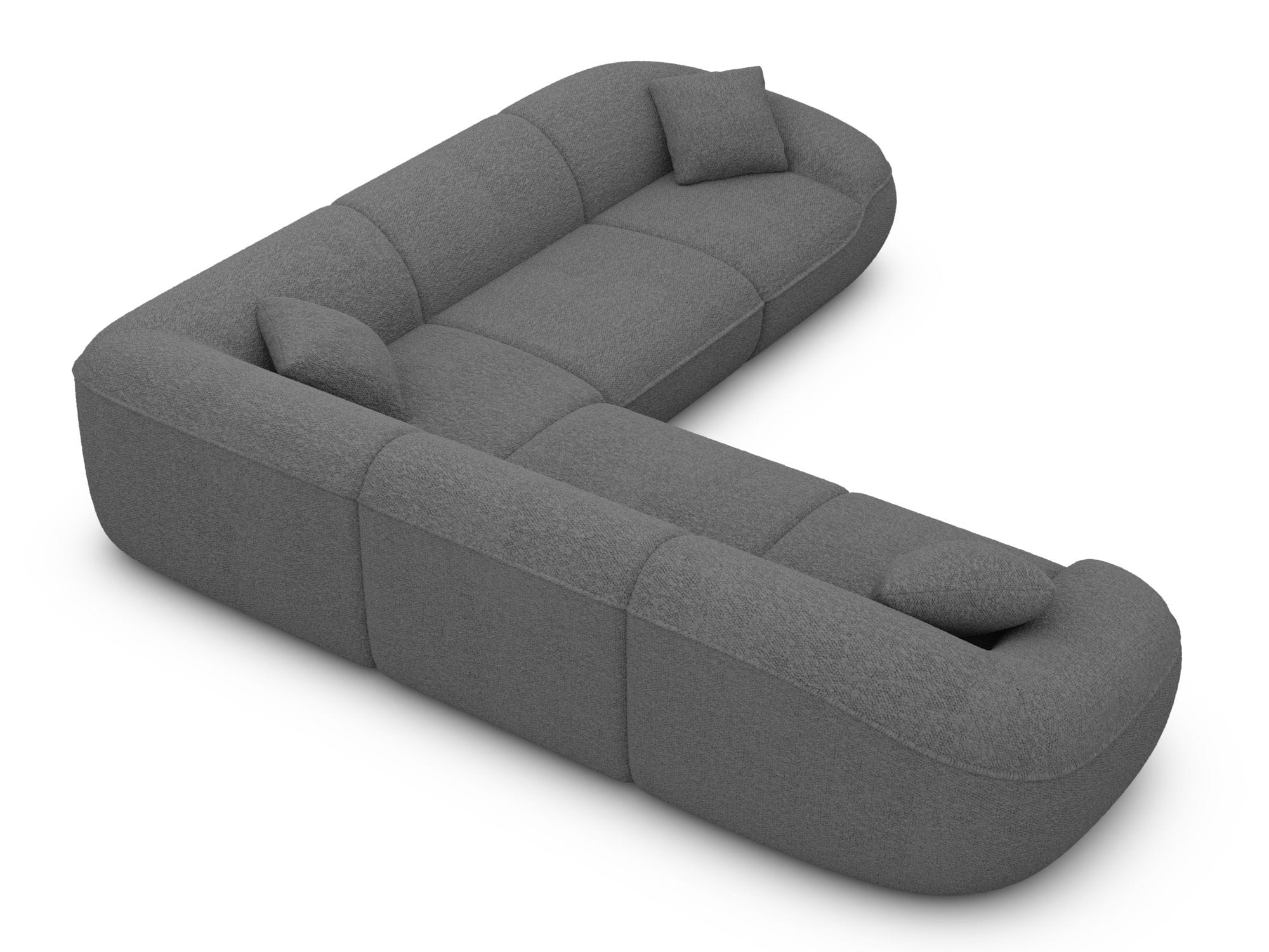 Stoff Ecksofa Solmare L-Form Graphite