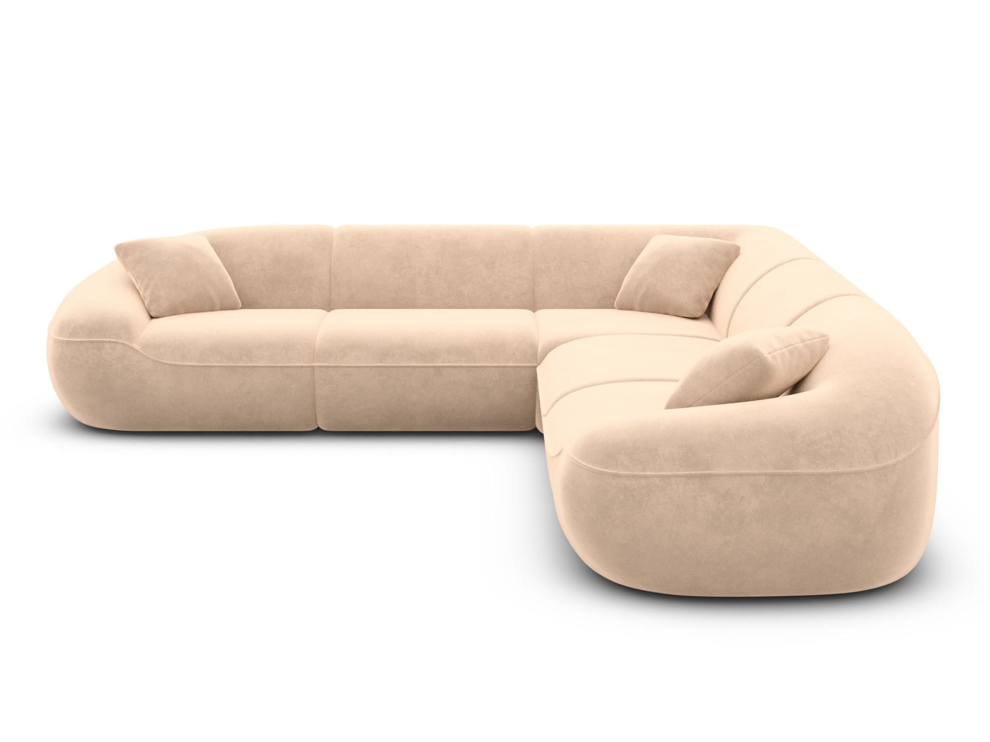 Polster Ecksofa Solmare L Form Beige
