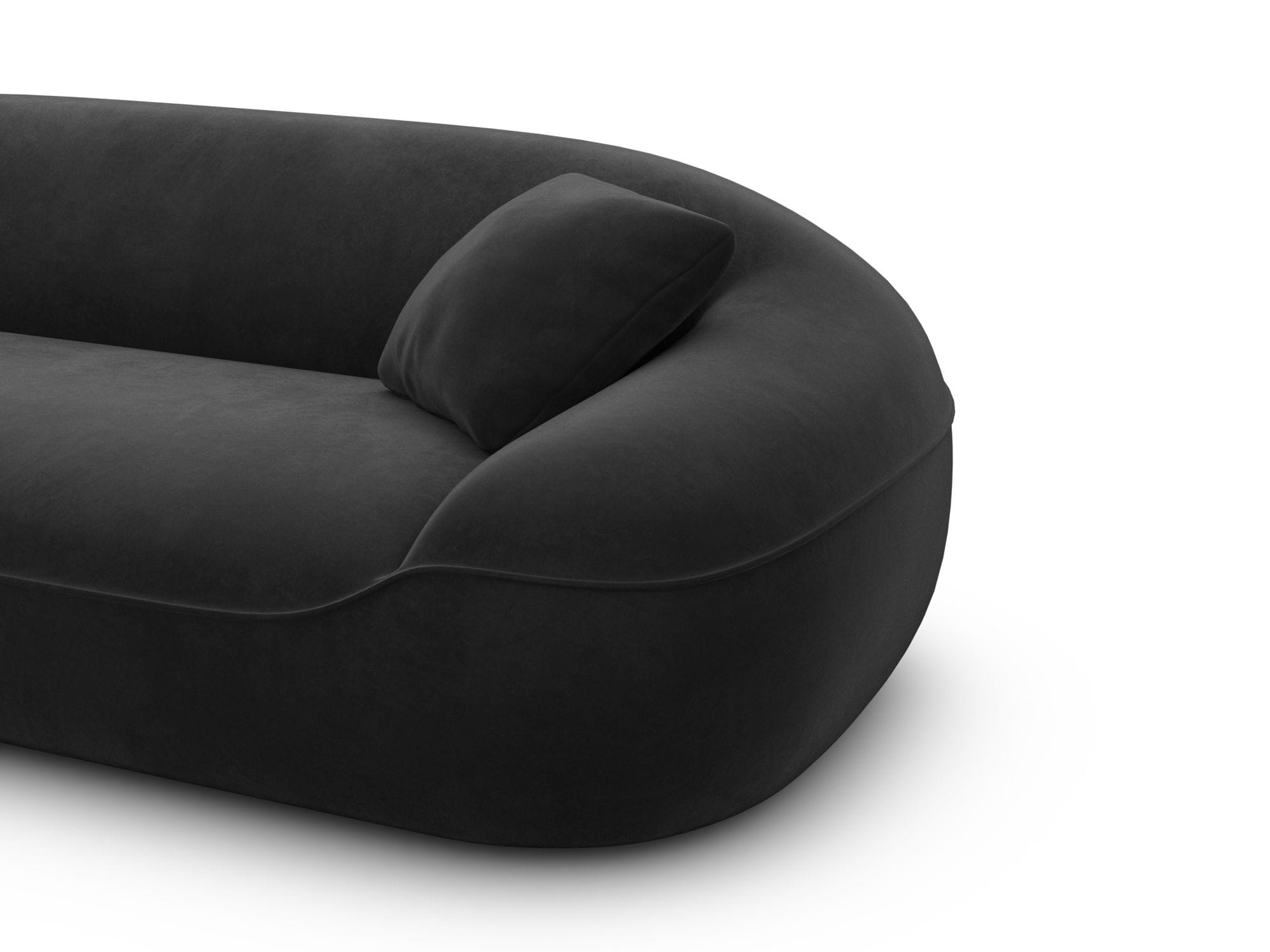 Stoff Ecksofa Solmare L Form schwarz