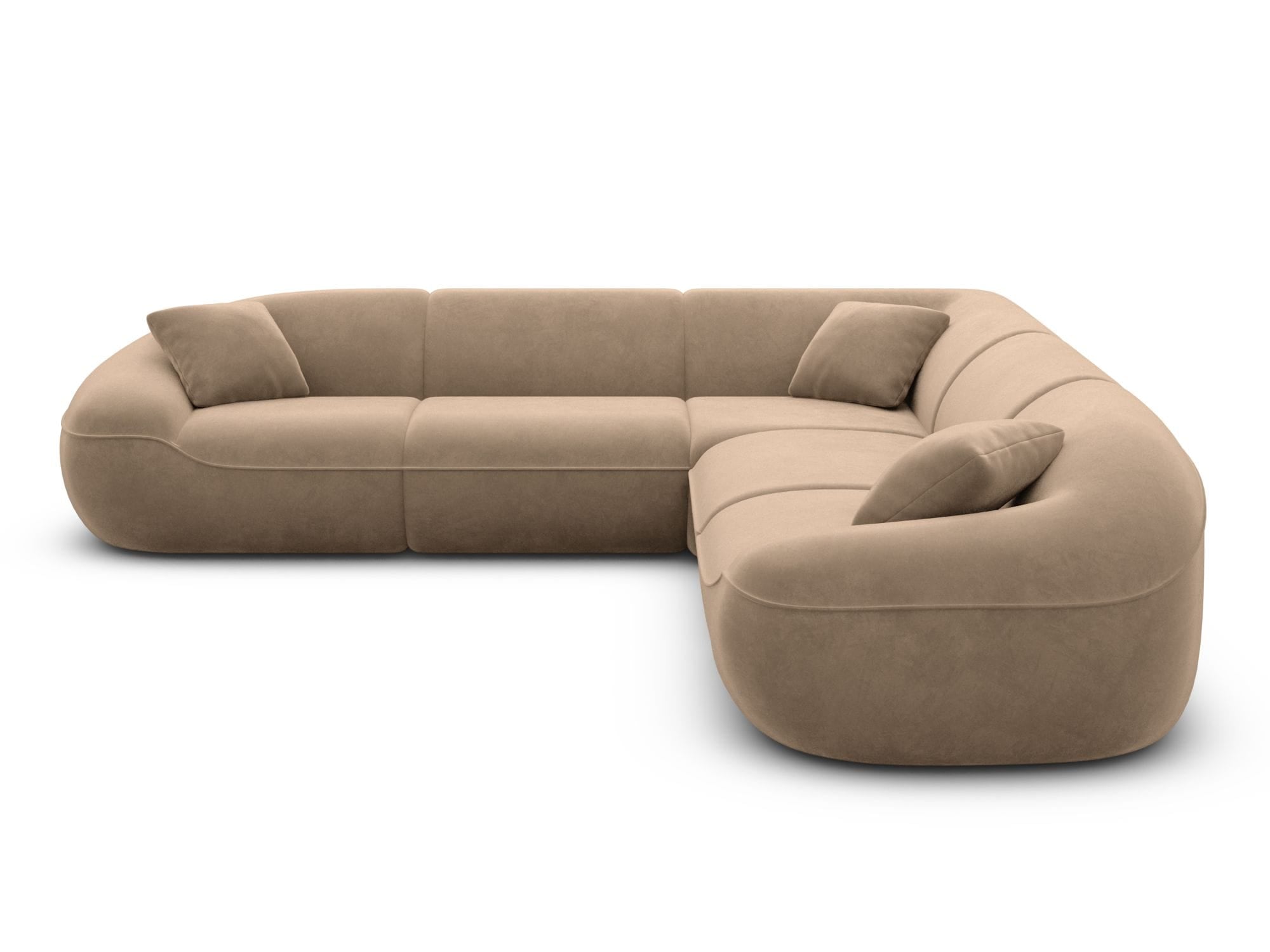 Stoff Ecksofa Solmare L Form braun