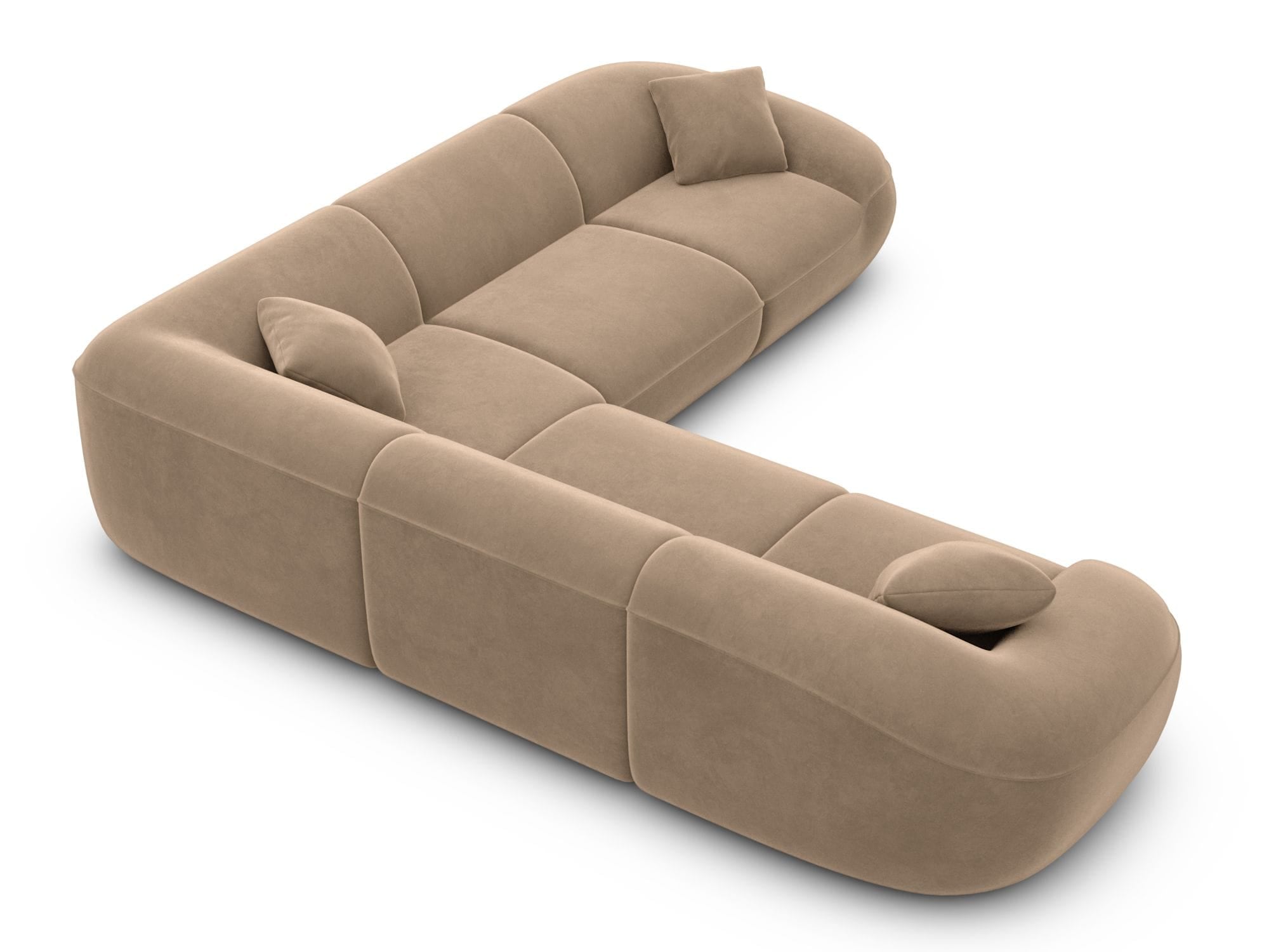Stoff Ecksofa Solmare L Form braun