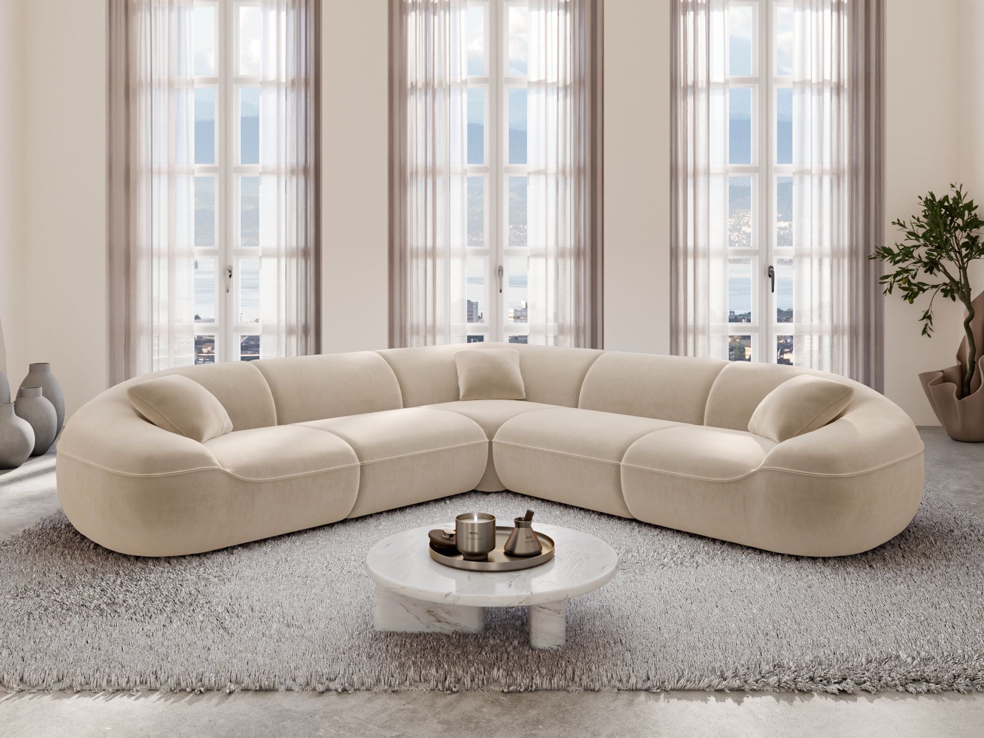Polster Ecksofa Solmare L Form