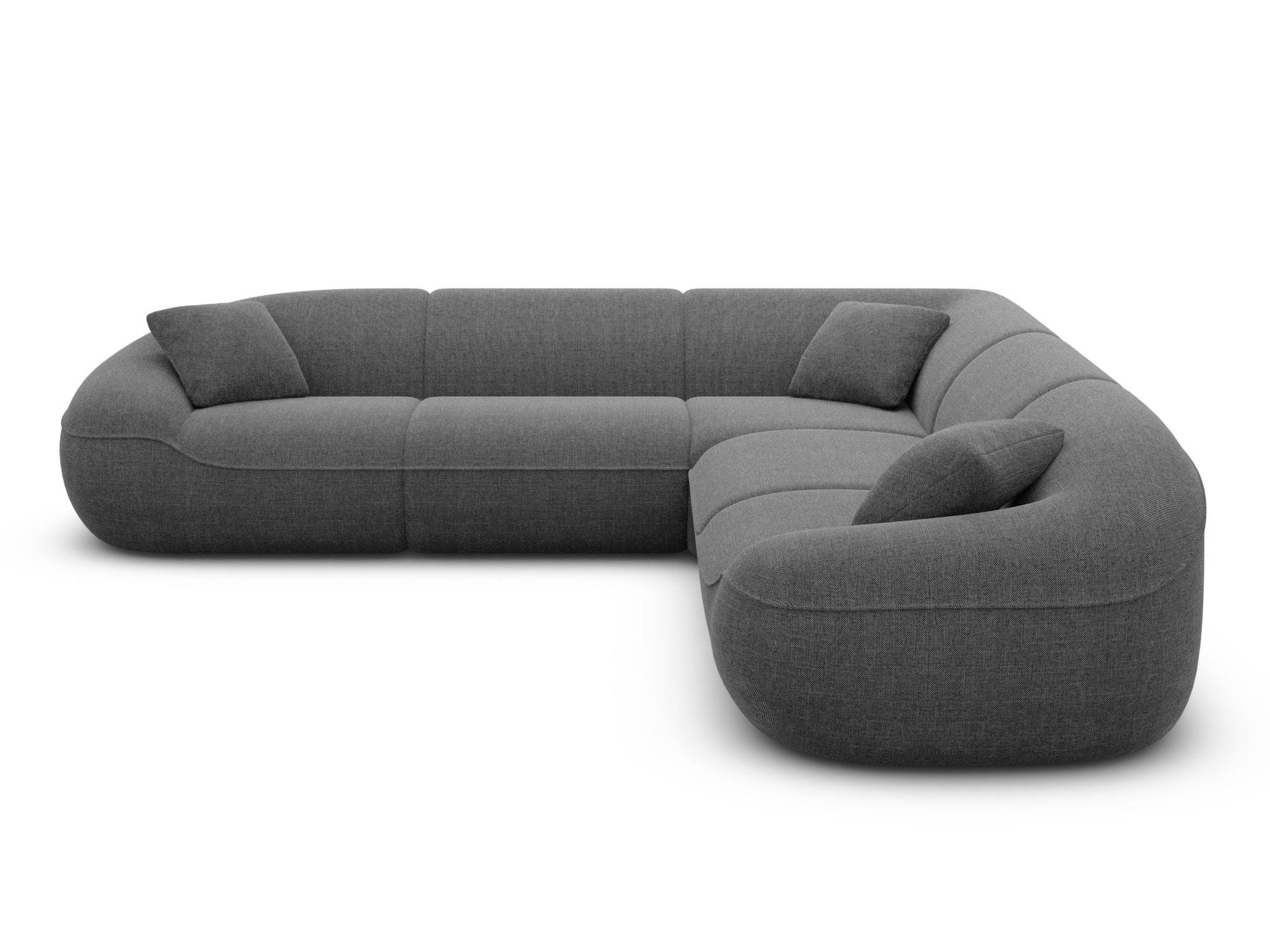 Stoff Ecksofa Solmare L-Form Anthrazit