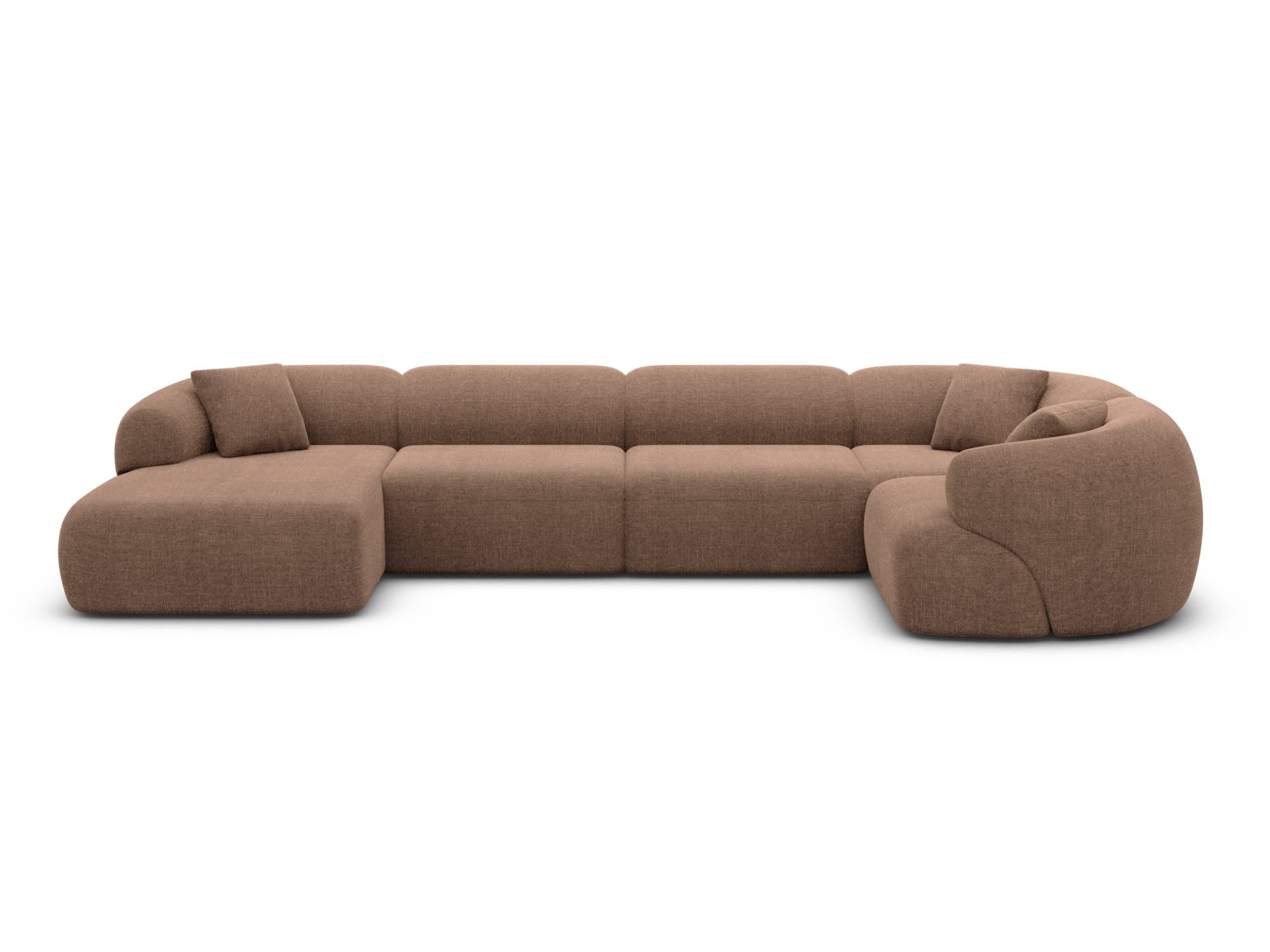 Wohnlandschaft Monteluna XL U-Form in Stoff Braun