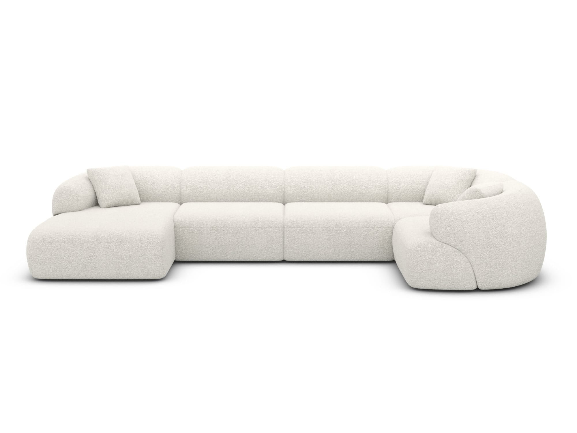 Wohnlandschaft Monteluna XL U-Form in Stoff Weiß
