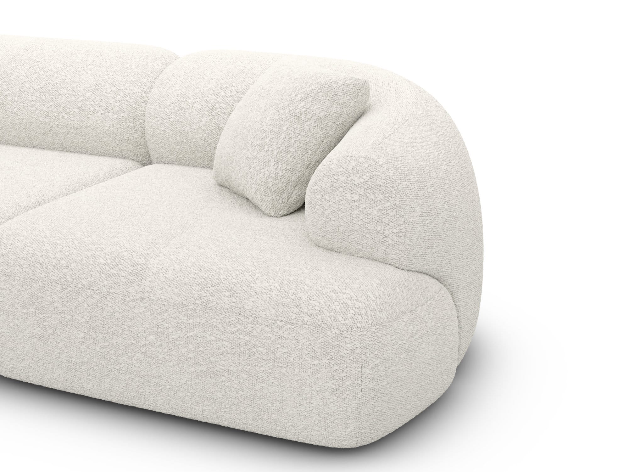 Wohnlandschaft Monteluna XL U-Form in Stoff Weiß