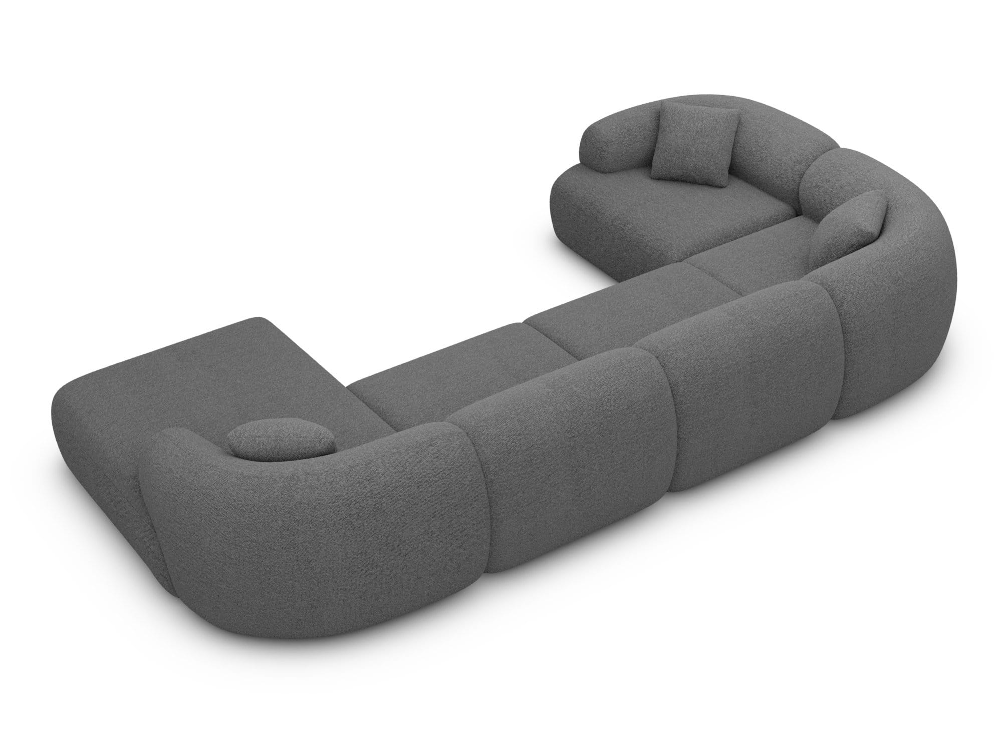 Wohnlandschaft Monteluna XL in Stoff graphite