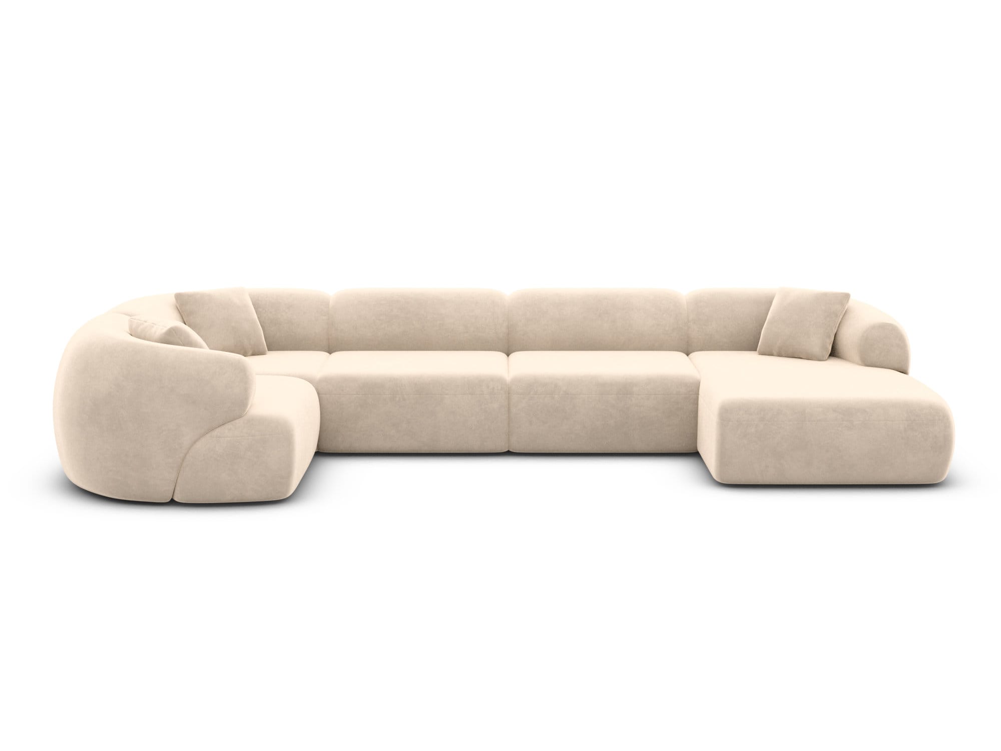 Wohnlandschaft Monteluna XL U-Form in Stoff Creme