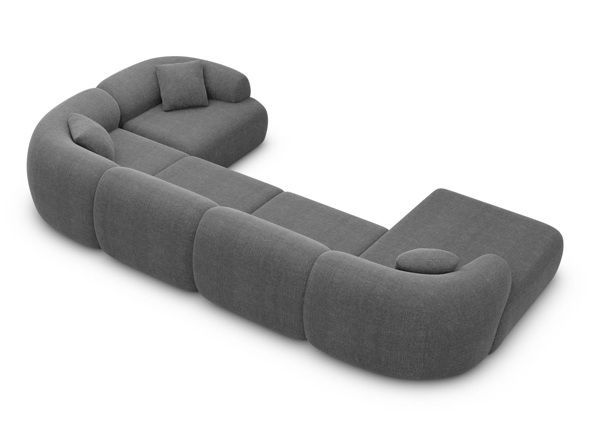 Wohnlandschaft Monteluna XL U-Form in Stoff Anthrazit