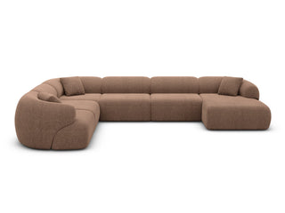 Wohnlandschaft Monteluna XXL U-Form in Stoff Braun