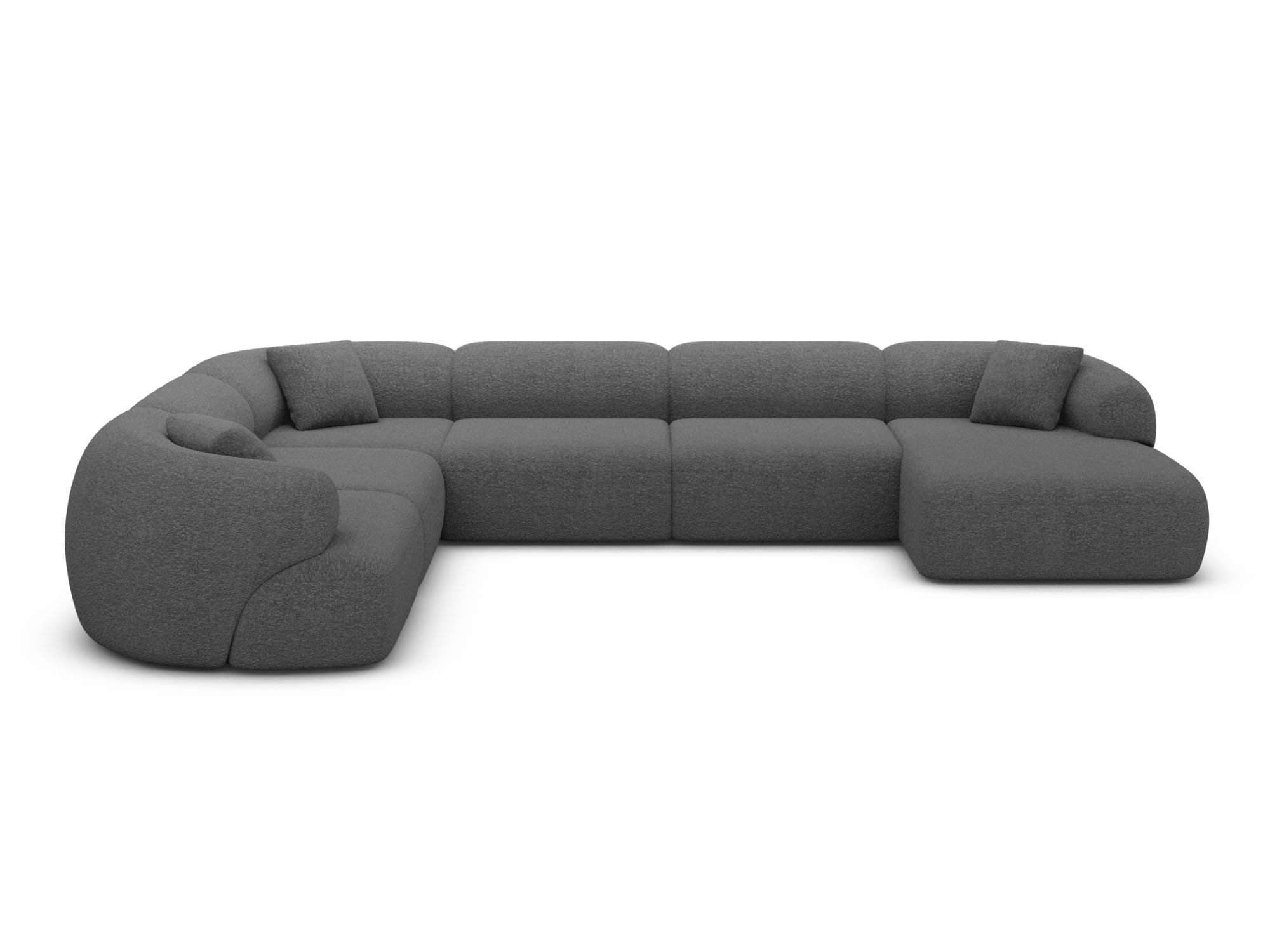 Wohnlandschaft Monteluna XXL U-Form in Stoff Graphite