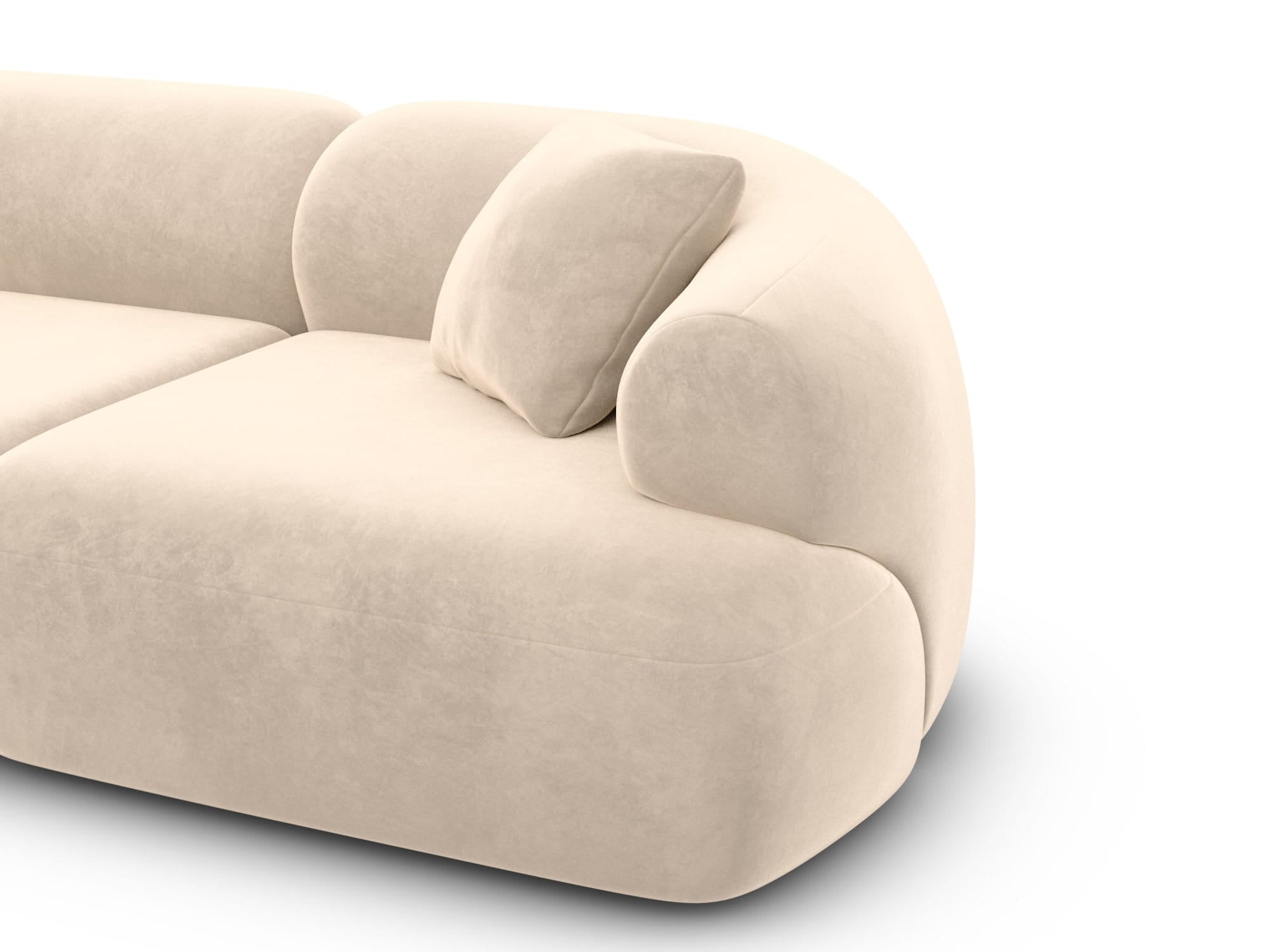 Wohnlandschaft Monteluna XXL U-Form in Stoff Creme