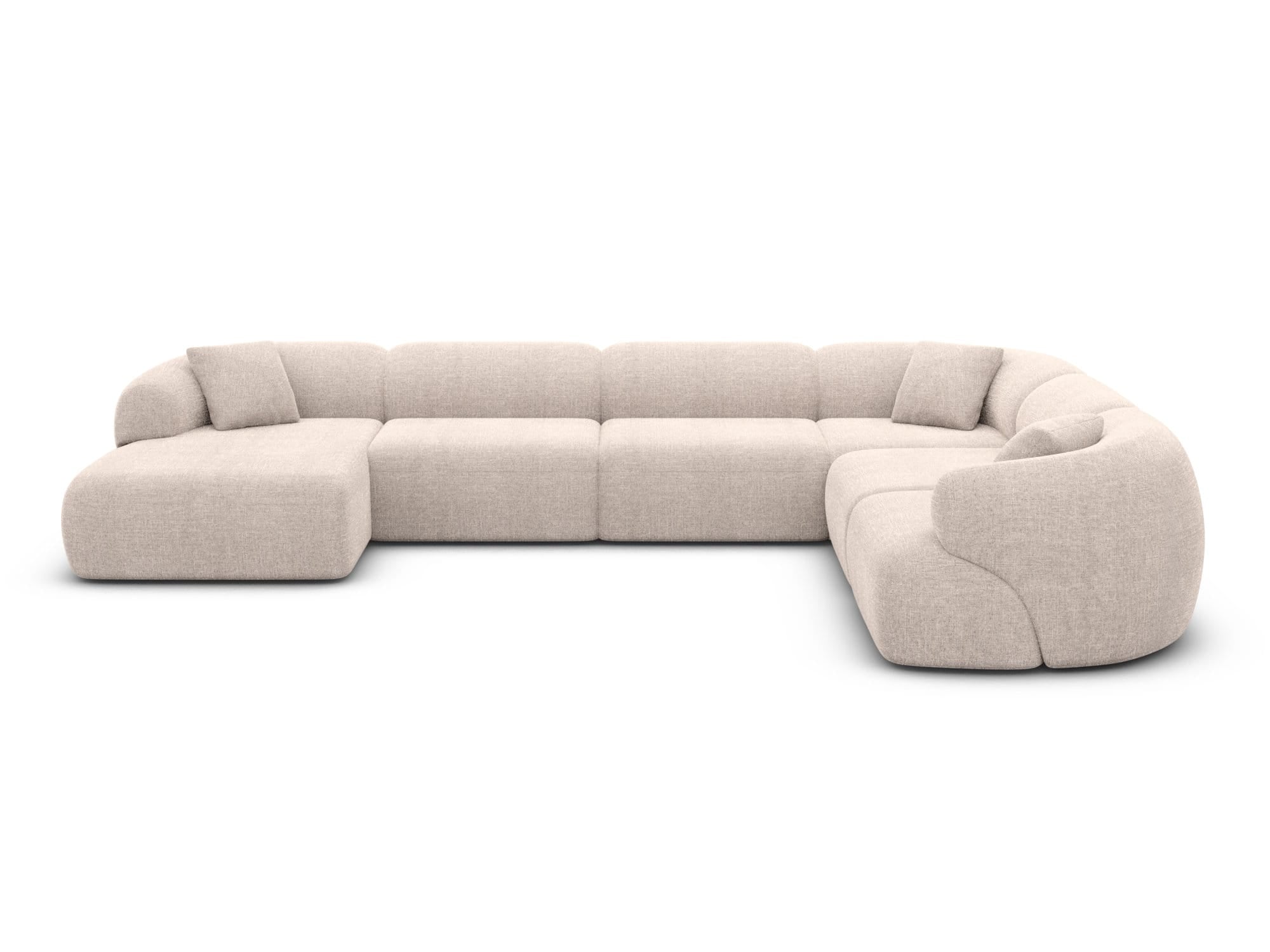 Wohnlandschaft Monteluna XXL U-Form in Stoff Beige
